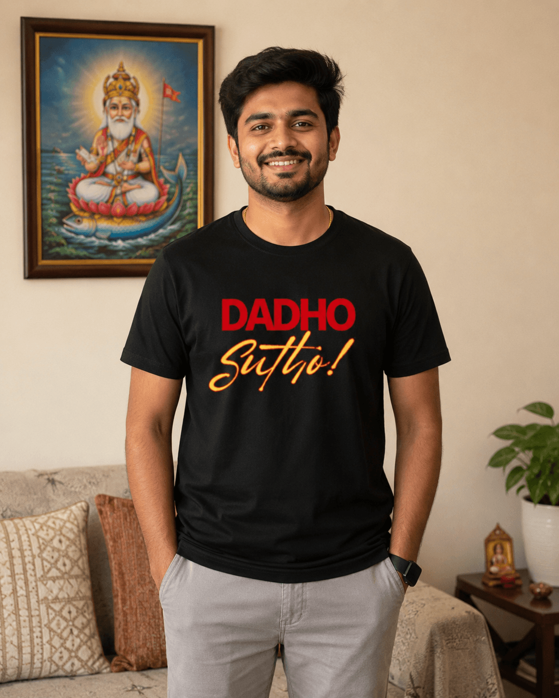 dadho sutho cotton premium t shirt