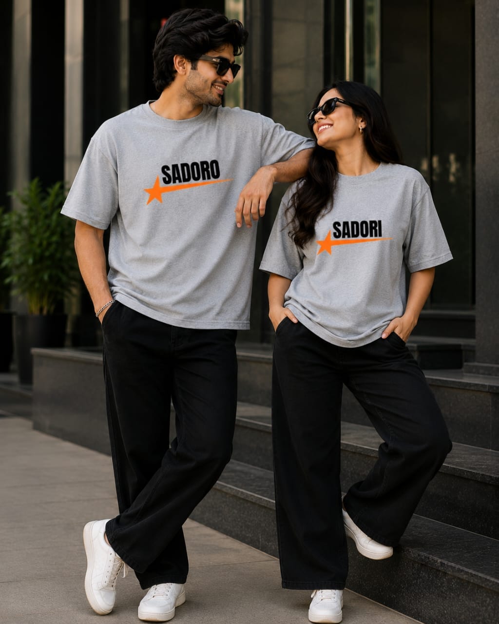 sadoro & sadori couple premium cotton t shirt